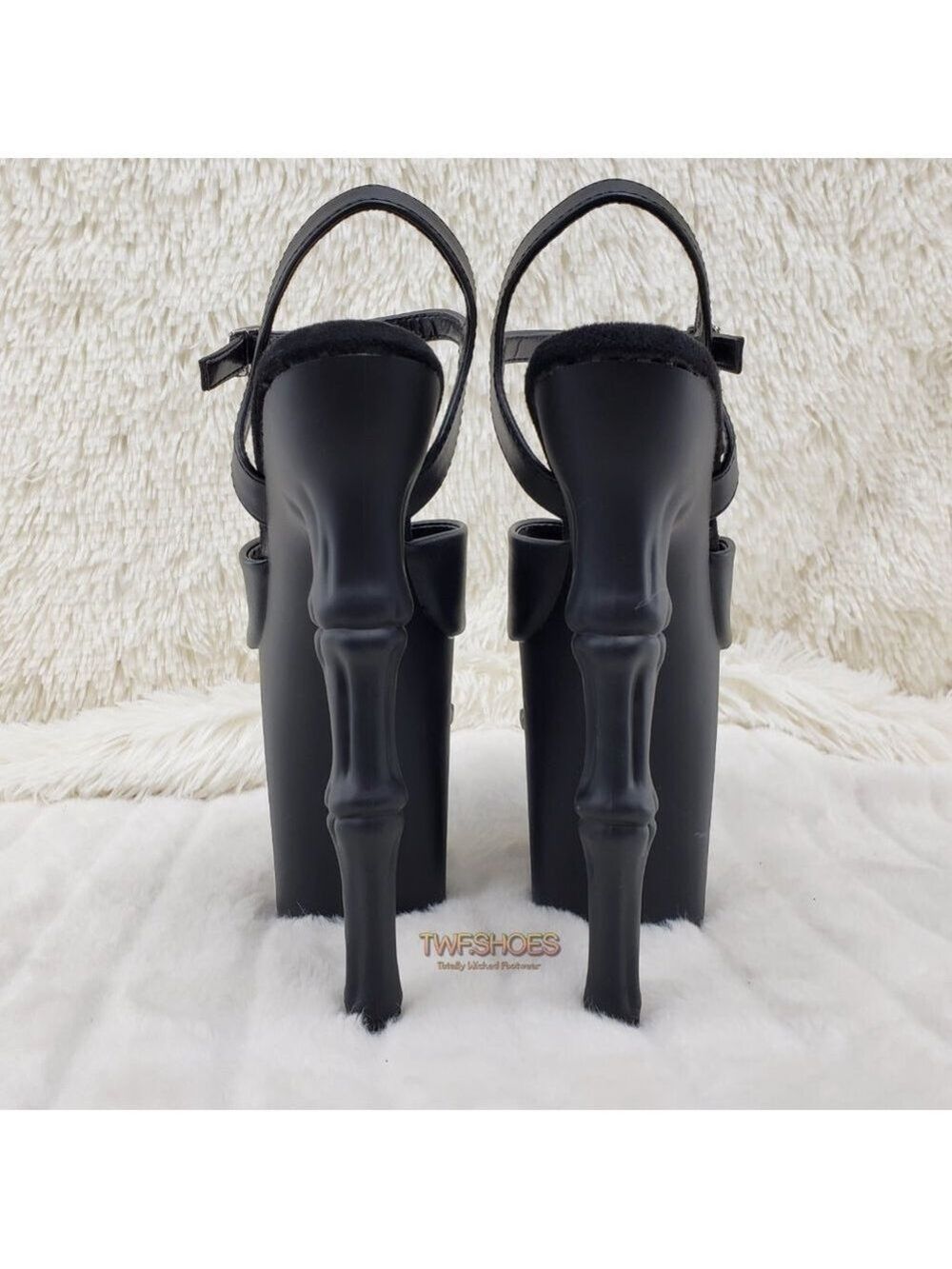 Skull & Bones Platform 8" Heels Pole Shoes - Picture 10 of 14